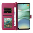 Crossbody Leather Wallet flip case for Xiaomi Redmi A5, maroon