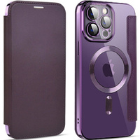 Flip case for iPhone 13 Pro Max, RFID Wallet MagSafe CamShield, purple