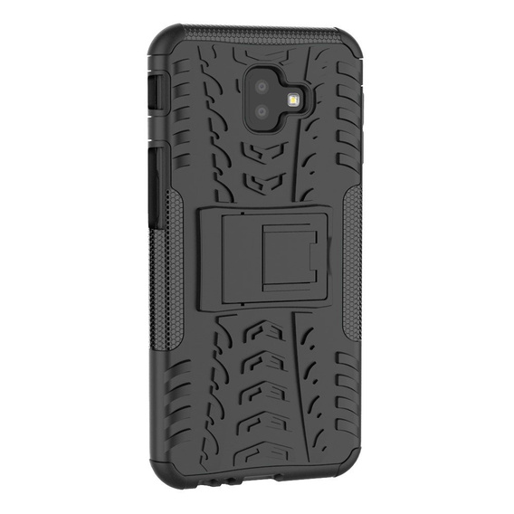 Case for Samsung Galaxy J6+ Plus, Tire Armor, black