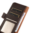 KHAZNEH RFID case for Motorola Moto G04 / G24 / G24 Power, Litchi Texture, brown
