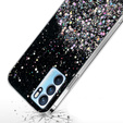 Case for OPPO Reno 6 5G, Glittery, black