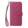 Crossbody Leather Wallet flip case for Xiaomi Poco F7 Pro, maroon