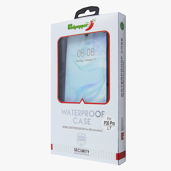 IP68 Waterproof Case for Huawei P30 Pro, Redpepper, black