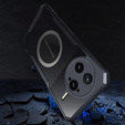 Case for Xiaomi Poco F7 Ultra, with magnetic sheet, transparent / black
