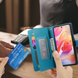 Flip case for Samsung Galaxy A56 5G, Wallet Zipper Pocket, blue