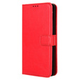 Flip case for Infinix Note 40 Pro, Crazy Horse Wallet, red