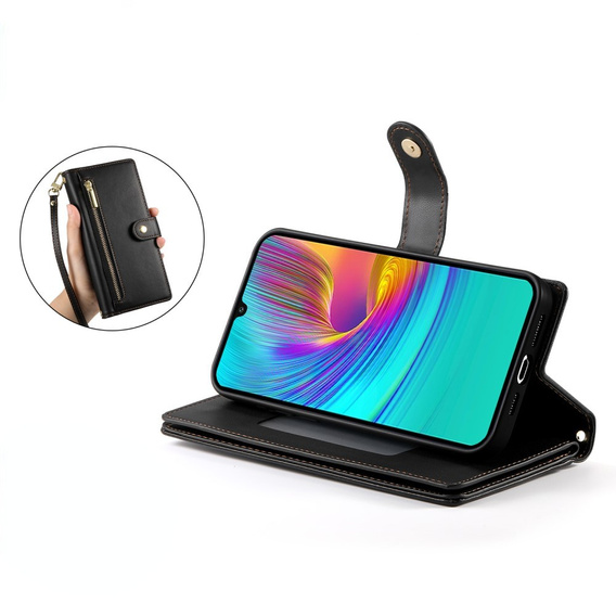 Flip case for Samsung Galaxy A36 5G, Wallet Zipper Pocket, black