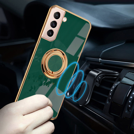 Case for Samsung Galaxy S22+ Plus, Electro Ring, green
