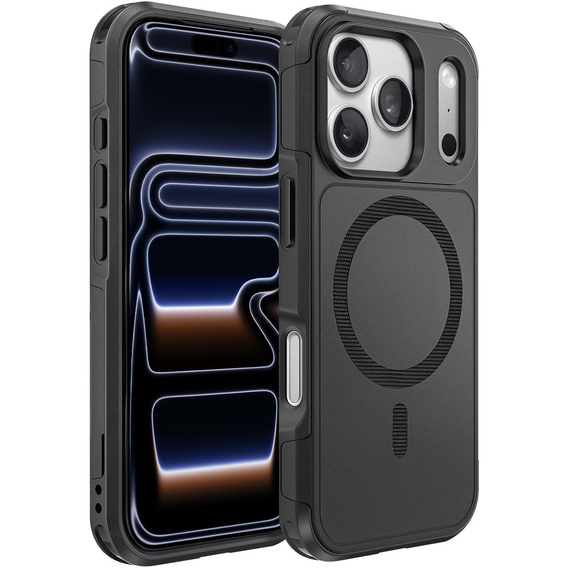 MagForce case for iPhone 17 Pro Max, for MagSafe, armoured, black