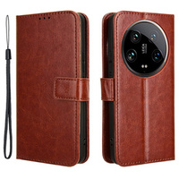 Flip case for Xiaomi 14 Ultra, Crazy Horse Wallet, brown