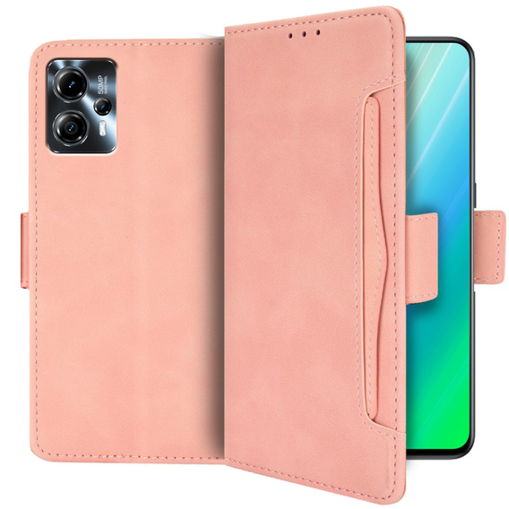 Flip case for Motorola Moto G13 4G / G23 4G, Card Slot, pink