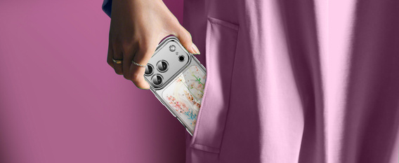 Magnetic case with floral laser pattern for iPhone 17 Pro Max