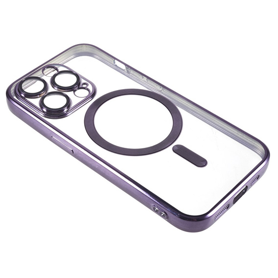 Case for iPhone 14 Pro Max, Electro MagSafe, purple + Screen Glass