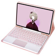 Case + keyboard Samsung Galaxy Tab S6 Lite 2020 P610/P615 / S6 Lite 2022 10.4, Touchpad Pen Slot, pink rose gold