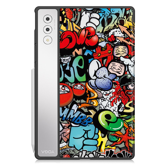 Case for Lenovo Yoga Tab Plus, Smartcase, graffiti