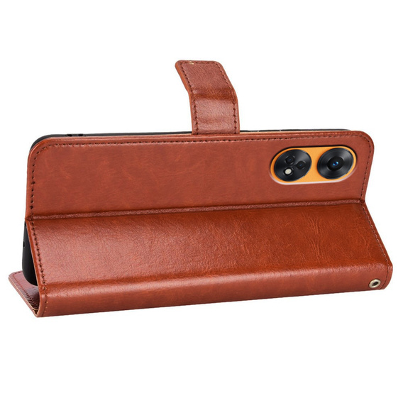 Flip case for Oppo Reno8 T, Wallet, brown