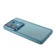 Case for Xiaomi Redmi Note 13 5G, Glittery Powder, blue + 9H tempered glass