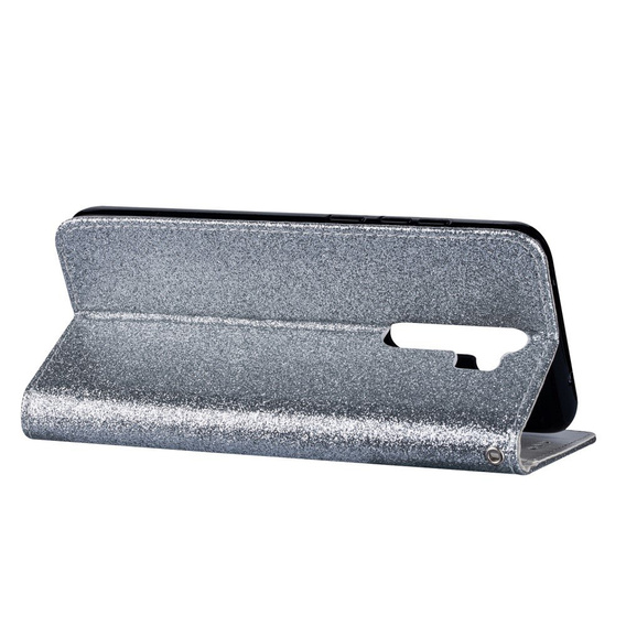 Flip case for Xiaomi Redmi Note 8 Pro, Wallet Zippered, silver