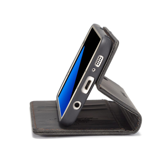 CASEME case for Samsung Galaxy S7, Leather Wallet Case, black