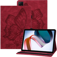 Case for Lenovo Tab M9, Wallet Pen Slot, butterflies, brown