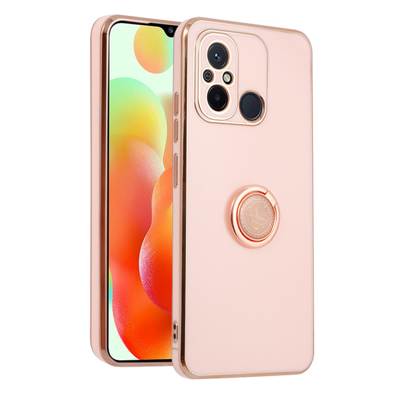 Case for Xiaomi Redmi 12C, Electro Ring, pink rose gold