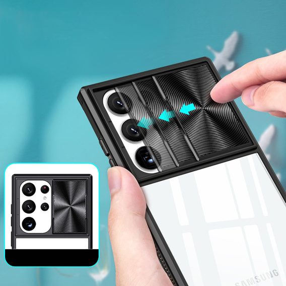 Case for Samsung Galaxy S22 Ultra, Slide Camera, black