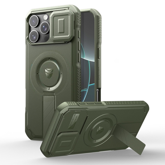 Armored case for iPhone 16 Pro Max, Dexnor CamProtect MagSafe, green