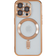Case for iPhone 14 Pro, Electro MagSafe, gold + Screen Glass