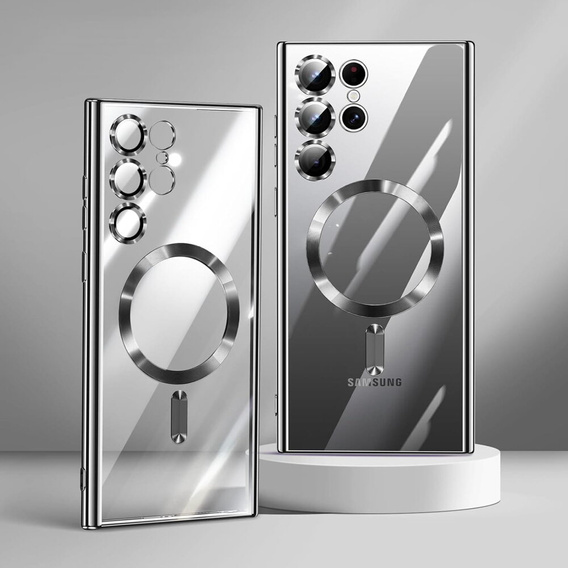 Case for Samsung Galaxy S24 Ultra, Electro MagSafe, black + Full Glue Ceramic Glass