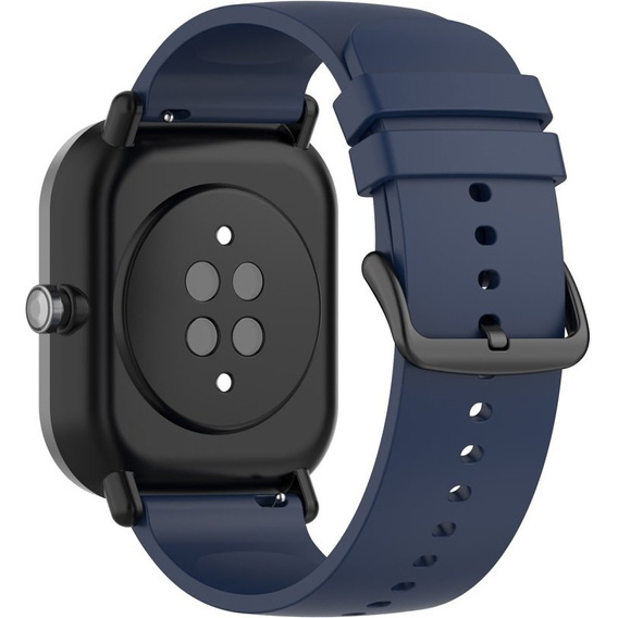 Silicone strap 20mm, Midnight Blue/Black Buckle