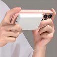 Case for iPhone 16 Pro, for MagSafe, ERBORD Matt Case, pink + Screen Glass