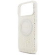 Guess IML Flowers Electroplated Allover With Beads Strap Case, for MagSafe, with strap for iPhone 17 Pro Max