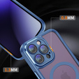 Case for iPhone 14 Pro, ERBORD Impact Guard, MagSafe, blue