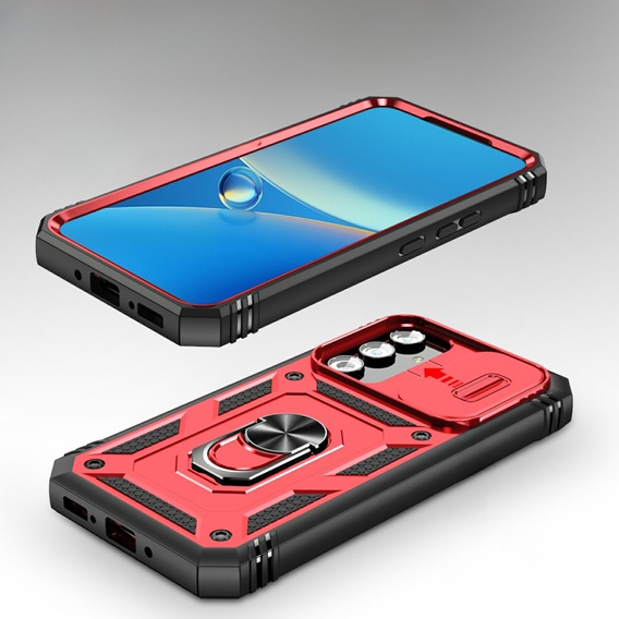Case for Samsung Galaxy A54 5G, CamShield Slide, red / black