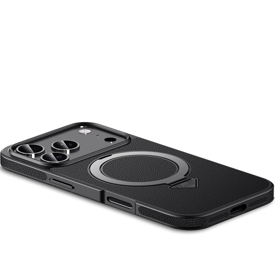 Leather case with MagSafe stand for iPhone 17 Pro Max