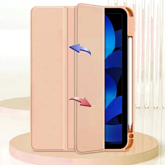Case for iPad 10.9 2022 10 Gen, Smartcase Hybrid, with stylus space, pink