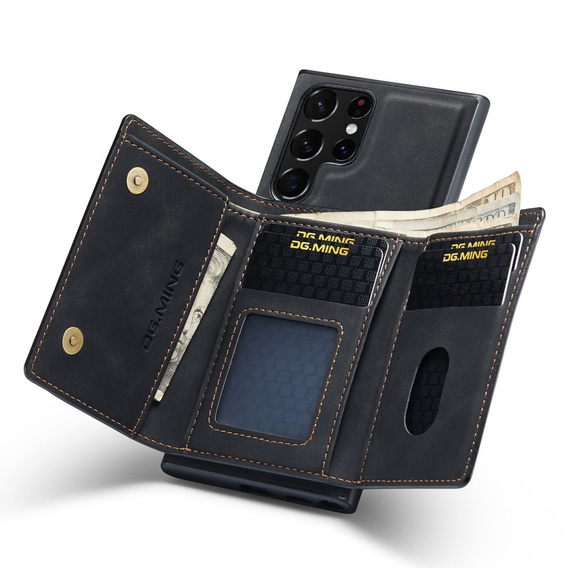 Case for Samsung Galaxy S23 Ultra, DG.MING 2in1, black