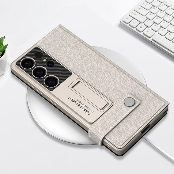 Flip case for Samsung Galaxy S25, GKK Card Slot Wallet, titanium grey