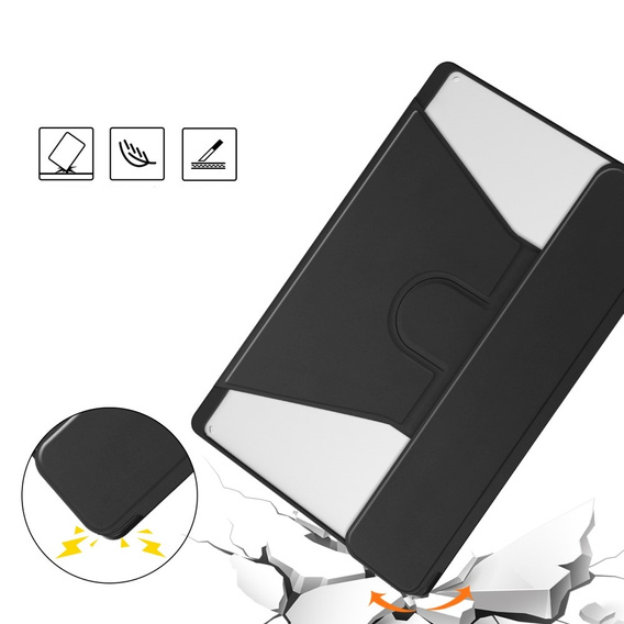 Keyboard case for Lenovo Tab M11 10.95" / Idea Tab 11" / Tab K11 11" (2 gen.), Rotary 360° Leather, black