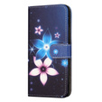 Flip case for Samsung Galaxy M15 5G, Wallet, Blue Flower