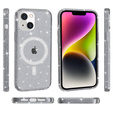 Case for iPhone 14 Plus, Glittery, for MagSafe, black