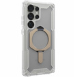 Urban Armor Gear case for Galaxy S25 Ultra, Plasma XTE MagSafe Kickstand, transparent / gray