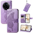Flip case for Realme 14 Pro 5G, Butterfly, purple