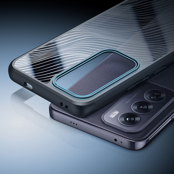 DuxDucis case for Oppo Reno 12, Aimo case, transparent / black