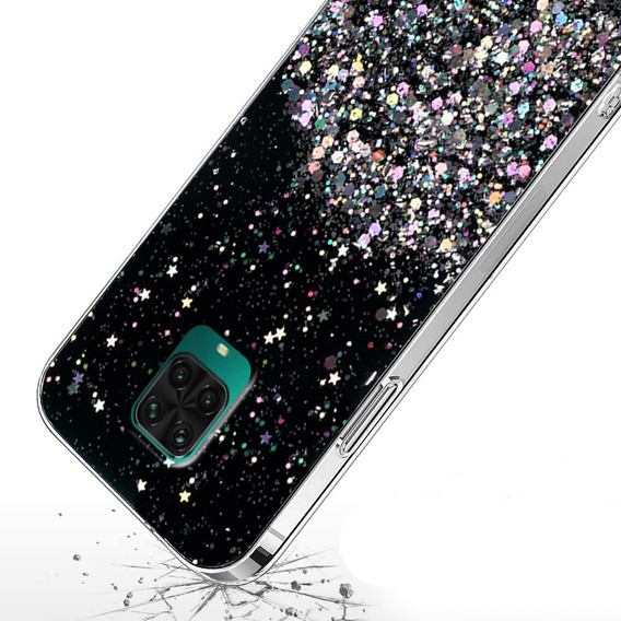 Case for Xiaomi Redmi Note 9S / 9 Pro, Glittery, black