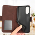 Flip case for Oppo Reno 11F 5G, Card Slot, brown