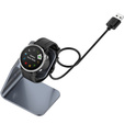 Aluminum USB Docking Station for Garmin Fenix 7/7S/7X/6/6X/6S, grey