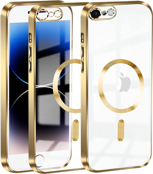 Case for iPhone 7 / 8, Electro MagSafe, gold + Screen Glass