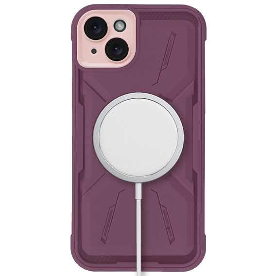 Case for iPhone 15 Plus, ERBORD Armor Mag, maroon