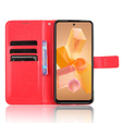 Flip case for Infinix Hot 40i, Crazy Horse Wallet, red